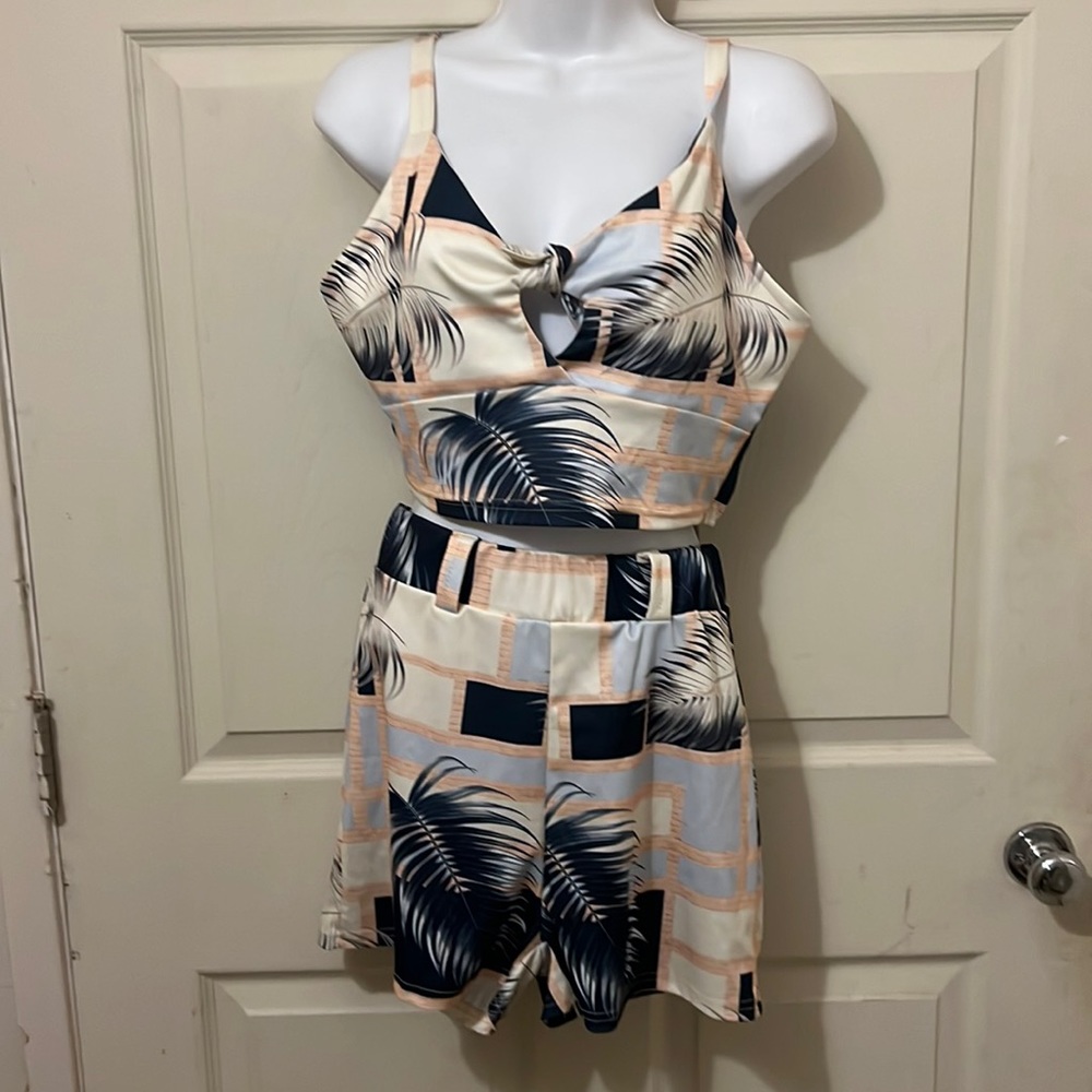 2 piece top and shorts set